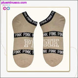 Plus Minus Co Girls Boat Socks Pink Motion Socks Harajuku Football, view 5