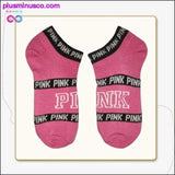 Plus Minus Co Girls Boat Socks Pink Motion Socks Harajuku Football, view 6