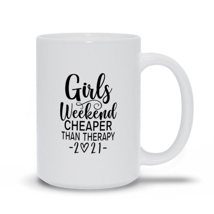 Plus Minus Co Girls Weekend Cheaper Than Therapy 2021 Mugs, Girls Weekend Cheaper Than Therapy 2021 Shirt, Girls Trip, Girls Vacation