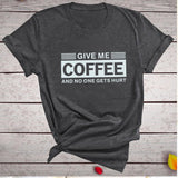 Plus Minus Co Give Me Coffee and No One Gets Hurt Harajuku T Shirt Women Short Sleeve Summer Loose Tee Shirt Femme Casual Tops Summer Clothes, view 3