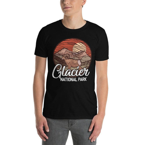 Plus Minus Co glacier national park Montana's Rocky Mountains t-shirt