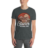 Plus Minus Co glacier national park Montana's Rocky Mountains t-shirt, view 3