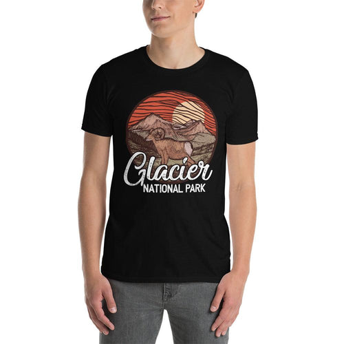 Plus Minus Co glacier national park Montana's Rocky Mountains t-shirt