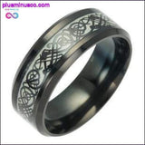 Plus Minus Co Glow in the Dark Black Fluorescent Dargon Titanium Ring, view 5