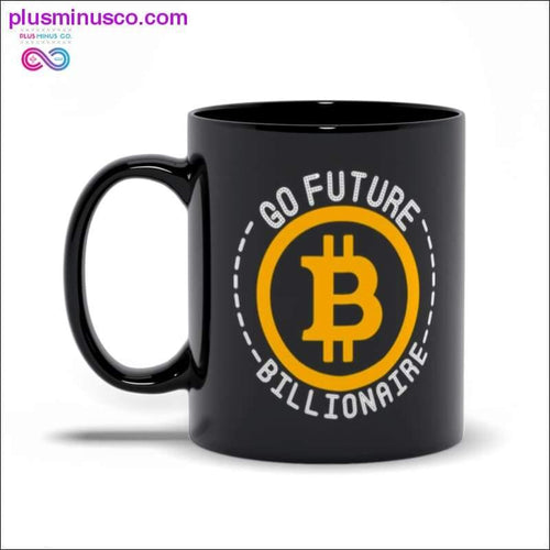 Plus Minus Co Go future Billionaire Black Mugs