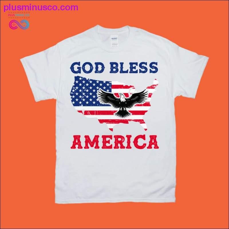 Plus Minus Co God Bless America | Eagle | American Flag T-Shirts