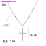 Plus Minus Co Gold Chain Cross Necklace Small Gold Cross Religious Jewelry, view 3