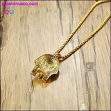 Plus Minus Co Gold Color Egyptian Pharaoh Pendant Necklace for Men, view 2