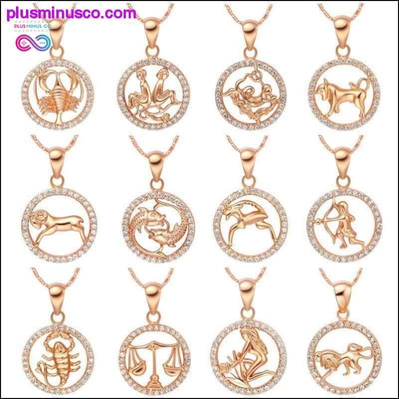 Plus Minus Co Gold Pendant Zodiac Necklace