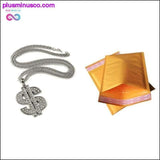 Plus Minus Co Golden Big Dollar $ Sign Unisex necklace Chain, view 3