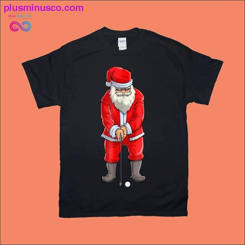 Plus Minus Co Golf Santa T Shirt Golfer Christmas Club Hat Ball Sport Gift