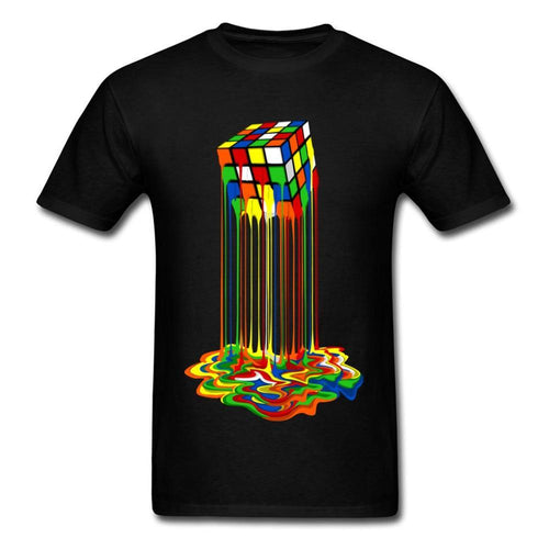 Plus Minus Co Good Quality Cube T-Shirts Rainbow Abstraction Cube Sheldon Cooper T Shirt Big Discount Best Tee Shirt Women Men Funny Tops Tee