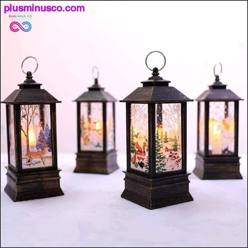 Plus Minus Co LED Christmas Decorations, Santa, Snowman and Elk Ornament Set