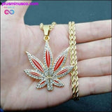 Plus Minus Co Gorgeous Enamel Leaf Pendant Necklace || PlusMinusco.com, view 3