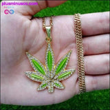 Plus Minus Co Gorgeous Enamel Leaf Pendant Necklace || PlusMinusco.com, view 4