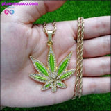Plus Minus Co Gorgeous Enamel Leaf Pendant Necklace || PlusMinusco.com, view 5