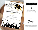 Plus Minus Co Graduation Invitation, 2023 Graduation Invitation, 2022 Graduation, Graduation Announcement, Graduation Card Template, Canva Template, view 3
