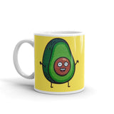 Plus Minus Co Green Avocado with yellow background  Avocado mug, funny avacado mug, avocado lover, avocado coffee mug, avocado gift, cute avocado mug,, view 4
