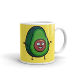 Plus Minus Co Green Avocado with yellow background  Avocado mug, funny avacado mug, avocado lover, avocado coffee mug, avocado gift, cute avocado mug,, view 5