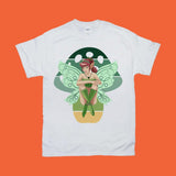 Plus Minus Co Green Fairy Mushroom T-Shirts, Live Laugh And Believe In Fairies Green Fairy Mushroom, Fairy Wings Fantasy Beautiful Mythical Spirit Green, view 3