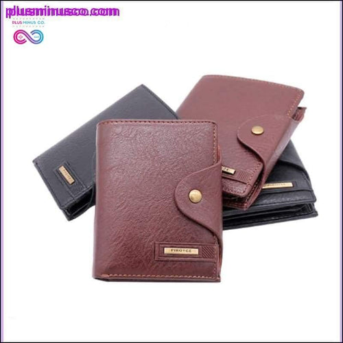 Plus Minus Co Guaranteed Genuine Leather Brand Men Wallets Design Short