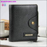 Plus Minus Co Guaranteed Genuine Leather Brand Men Wallets Design Short, view 3