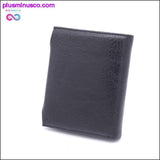 Plus Minus Co Guaranteed Genuine Leather Brand Men Wallets Design Short, view 4