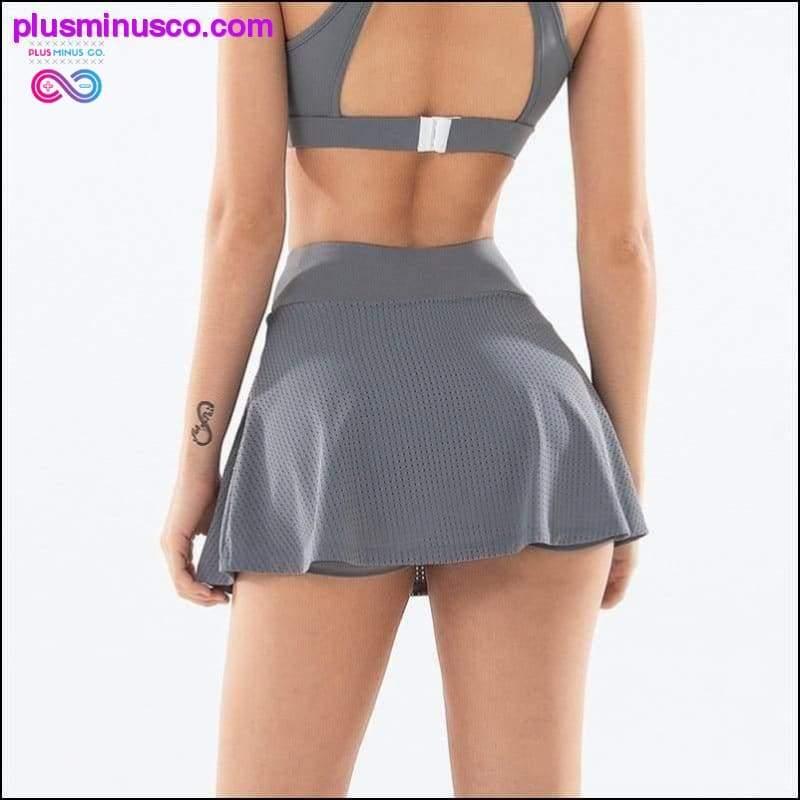 Plus Minus Co Gym Leopard Women’s Running Skirts High waist Safety