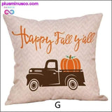 Plus Minus Co Halloween Pillow Cases Happy Fall Y'all Cotton Linen Sofa, view 2