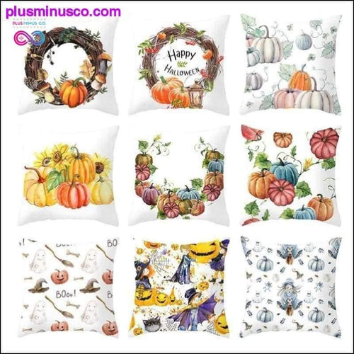 Plus Minus Co Halloween Pillow Cases Happy Fall Y'all Peach Skin Sofa Car