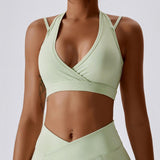 Plus Minus Co Halter Gather Shockproof Quick-Dry Nude Feel with Chest Pad Yoga, view 2