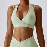 Plus Minus Co Halter Gather Shockproof Quick-Dry Nude Feel with Chest Pad Yoga, view 2