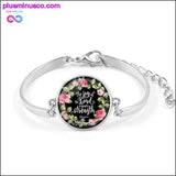 Plus Minus Co Handmade Bible Verse Charms Bracelet Art Glass Dome, view 3