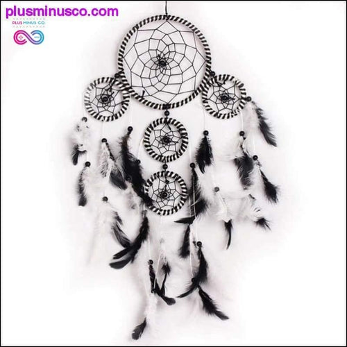Plus Minus Co Handmade Black and White DreamCatcher