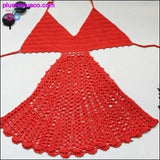 Plus Minus Co Handmade Crochet Deep V Neck Backless Swimwear, view 3