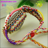 Plus Minus Co Handmade Dreamcatcher Friendship Bracelet Watch, view 2