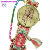Plus Minus Co Handmade Dreamcatcher Friendship Bracelet Watch, view 3
