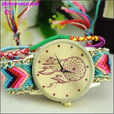 Plus Minus Co Handmade Dreamcatcher Friendship Bracelet Watch, view 4