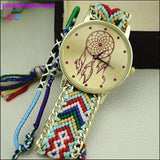 Plus Minus Co Handmade Dreamcatcher Friendship Bracelet Watch, view 5