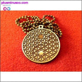 Plus Minus Co Handmade & Etched Yin Yang Flower Of Life Necklace, view 3