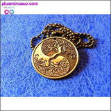 Plus Minus Co Handmade & Etched Yin Yang Tree Of Life Necklace, view 2