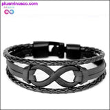 Plus Minus Co Handmade Infinity Symbol Leather Bracelet, view 3