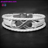 Plus Minus Co Handmade Infinity Symbol Leather Bracelet, view 5
