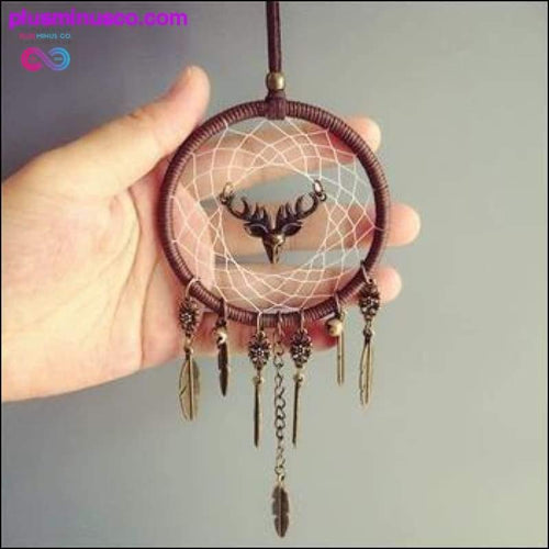 Plus Minus Co Handmade Moose DreamCatcher with Jingle Bells