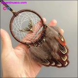 Plus Minus Co Handmade Moose DreamCatcher with Jingle Bells, view 6