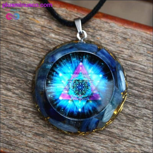 Plus Minus Co Handmade Orgonite Orgone Pendant Kyanite Natural Crystal