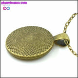 Plus Minus Co Handmade Rainbow Flower Of Life Mandala Necklace, view 4