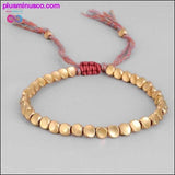Plus Minus Co Handmade Tibetan Buddhist Braided Cotton Copper Beads Lucky, view 2