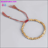 Plus Minus Co Handmade Tibetan Buddhist Braided Cotton Copper Beads Lucky, view 3