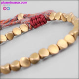 Plus Minus Co Handmade Tibetan Buddhist Braided Cotton Copper Beads Lucky, view 5